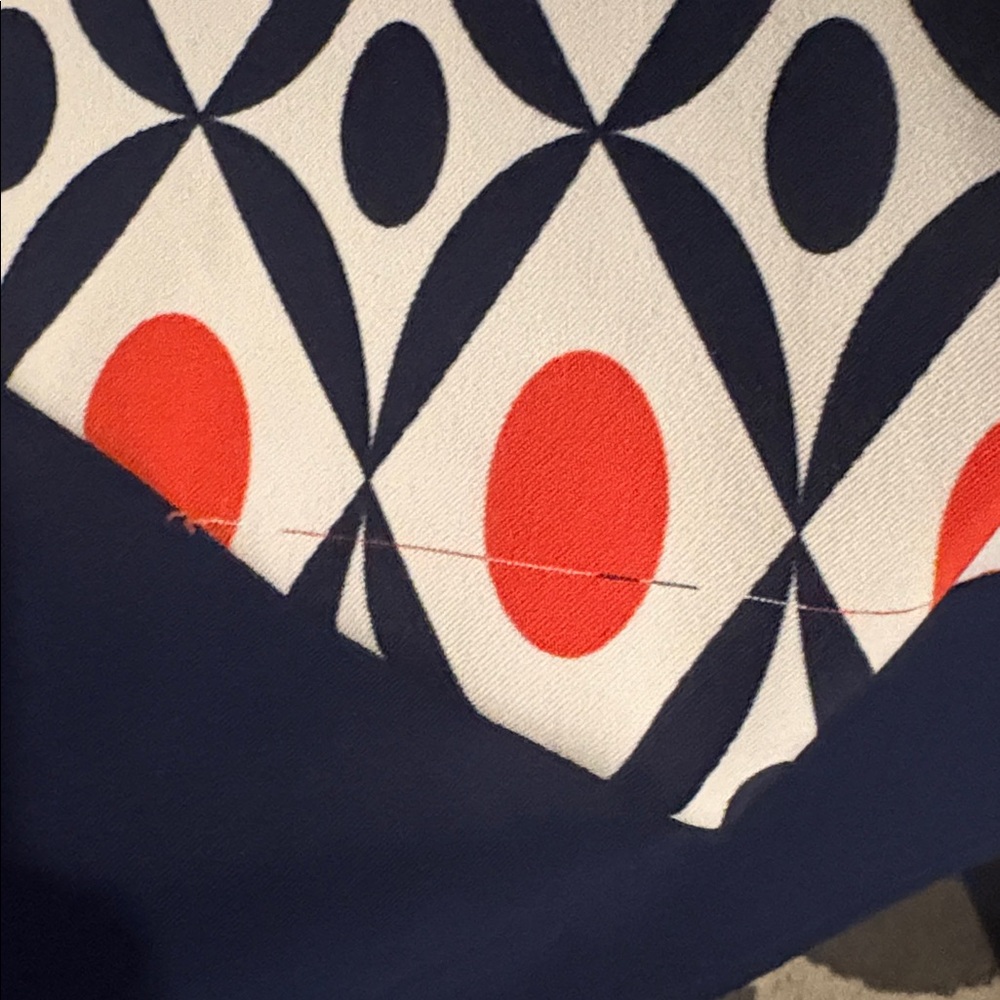 AGB Navy and Orange Geometric Dress - Picture 3 of 4